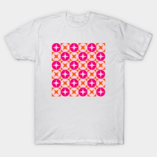 Pink and orange patterns, Digital art, modern art, aesthetic patterns T-Shirt